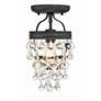 4_Crystorama Calypso 7 1/4" Wide Matte Black Ceiling Light more views