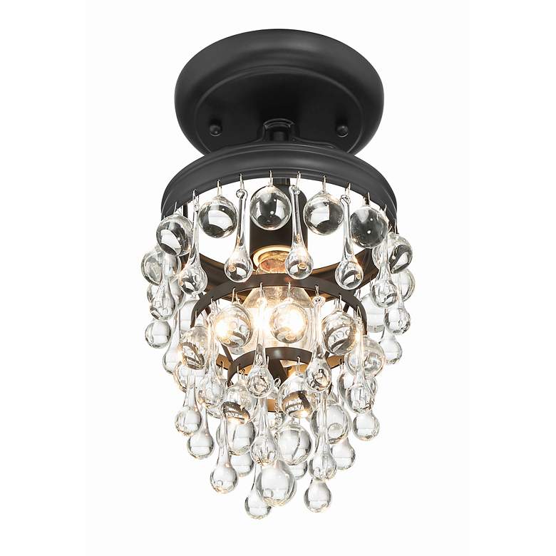 Image 5 Crystorama Calypso 7 1/4" Wide Matte Black Ceiling Light more views