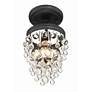 5_Crystorama Calypso 7 1/4" Wide Matte Black Ceiling Light more views