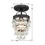 6_Crystorama Calypso 7 1/4" Wide Matte Black Ceiling Light more views