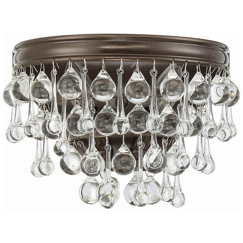 Image 2 Crystorama Calypso Bronze 10 1/2" Wide Crystal Wall Sconce