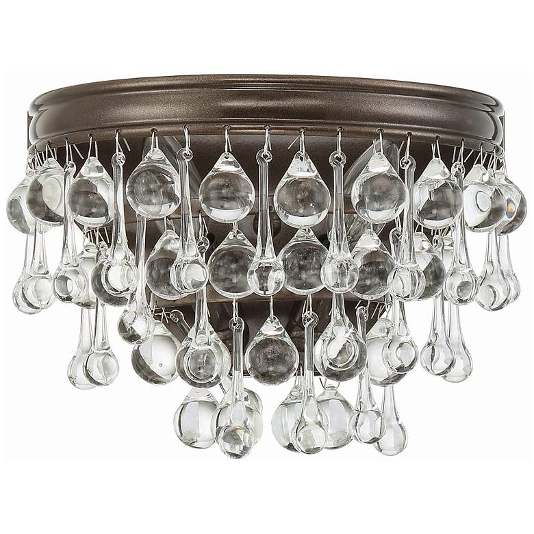 Image 2 Crystorama Calypso Bronze 10 1/2 inch Wide Crystal Wall Sconce