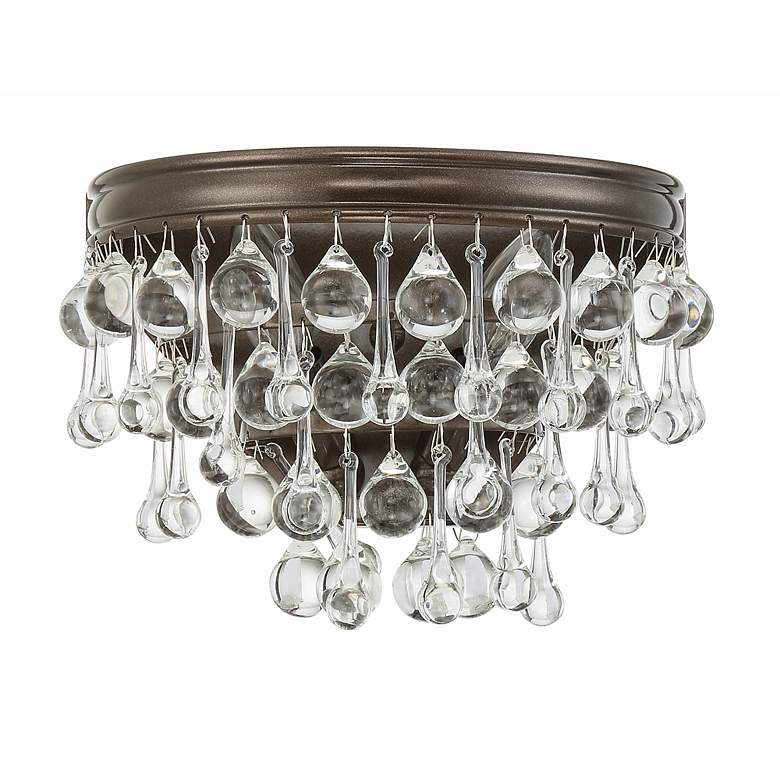 Image 3 Crystorama Calypso Bronze 10 1/2" Wide Crystal Wall Sconce more views