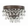 3_Crystorama Calypso Bronze 10 1/2" Wide Crystal Wall Sconce more views