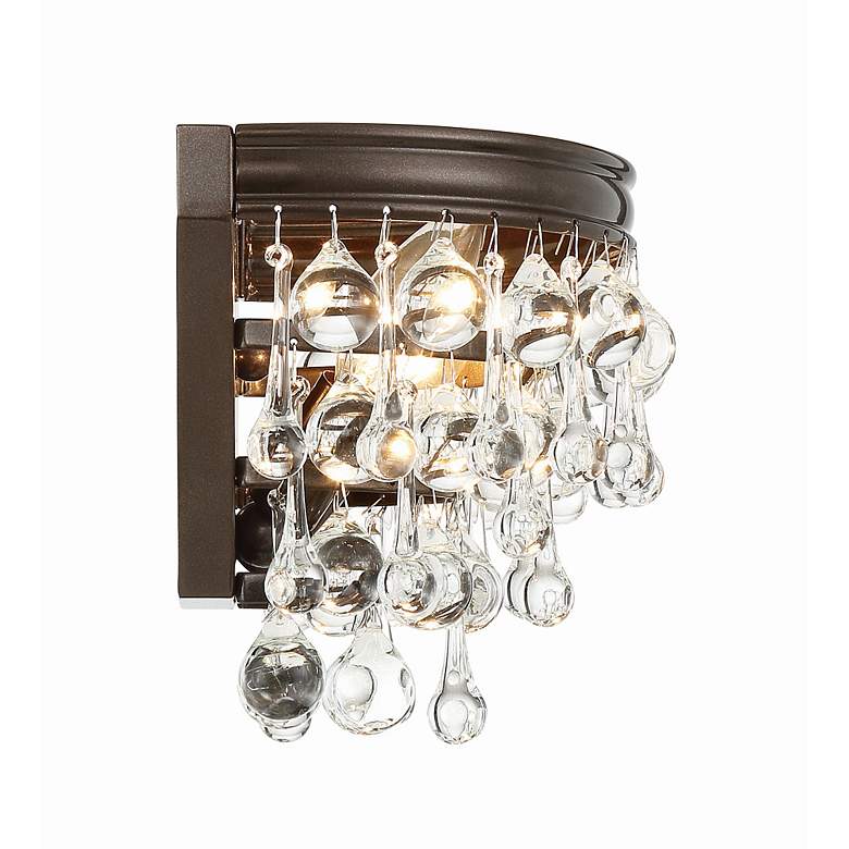 Image 4 Crystorama Calypso Bronze 10 1/2" Wide Crystal Wall Sconce more views