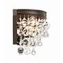 4_Crystorama Calypso Bronze 10 1/2" Wide Crystal Wall Sconce more views