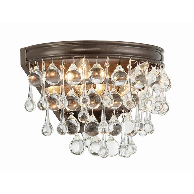 Image 5 Crystorama Calypso Bronze 10 1/2" Wide Crystal Wall Sconce more views