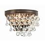 5_Crystorama Calypso Bronze 10 1/2" Wide Crystal Wall Sconce more views