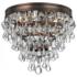 Crystorama Calypso Bronze 10" Wide Clear Glass Ceiling Light