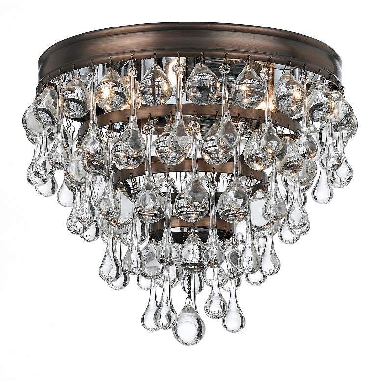 Image 3 Crystorama Calypso Bronze 10" Wide Clear Glass Ceiling Light more views