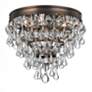 3_Crystorama Calypso Bronze 10" Wide Clear Glass Ceiling Light more views