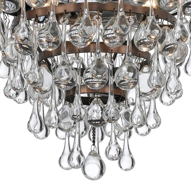 Image 4 Crystorama Calypso Bronze 10" Wide Clear Glass Ceiling Light more views