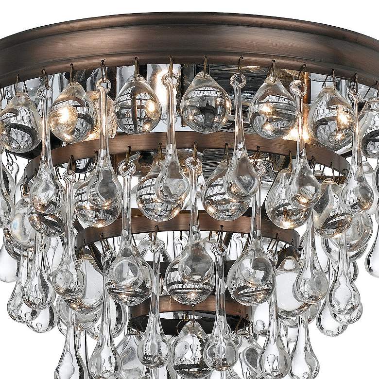 Image 5 Crystorama Calypso Bronze 10" Wide Clear Glass Ceiling Light more views