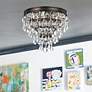 6_Crystorama Calypso Bronze 10" Wide Clear Glass Ceiling Light more views