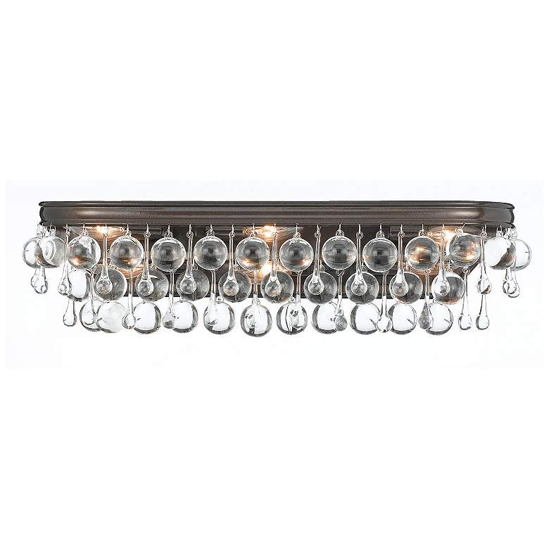 Image 2 Crystorama Calypso Bronze 23" Wide Crystal Bathroom Light more views