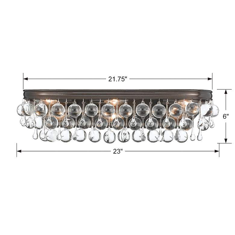 Image 6 Crystorama Calypso Bronze 23" Wide Crystal Bathroom Light more views