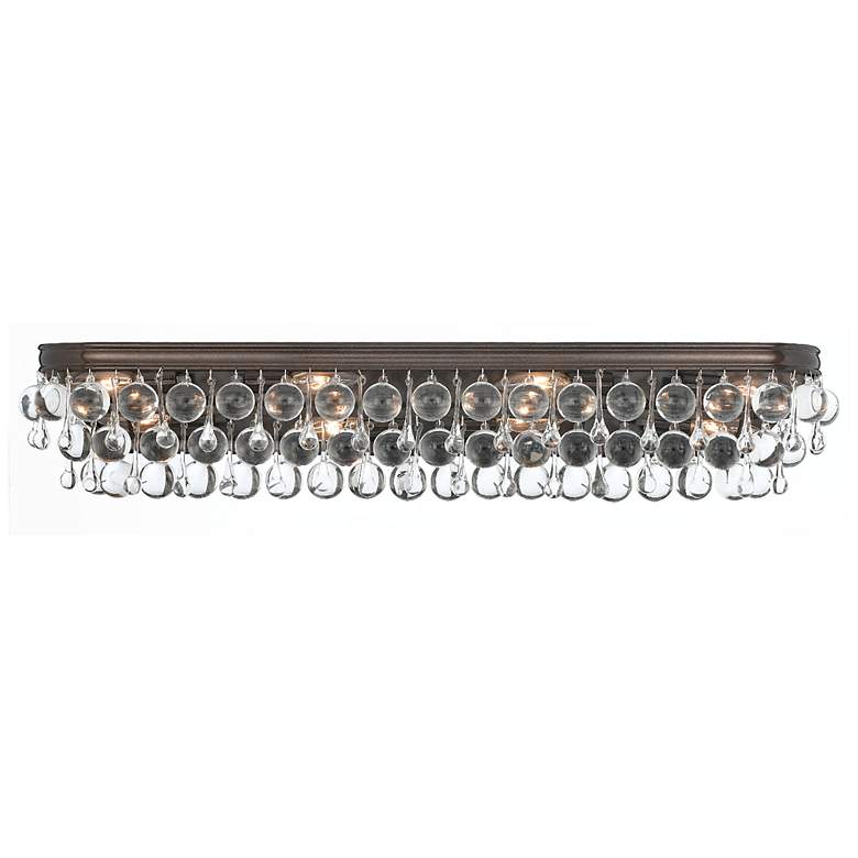 Image 1 Crystorama Calypso Bronze 33" Wide Crystal Bathroom Light