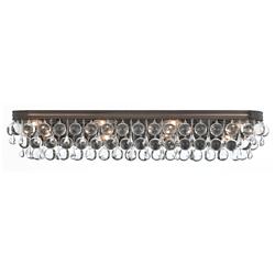 Crystorama Calypso Bronze 33" Wide Crystal Bathroom Light