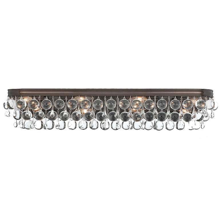 Image 2 Crystorama Calypso Bronze 33" Wide Crystal Bathroom Light more views