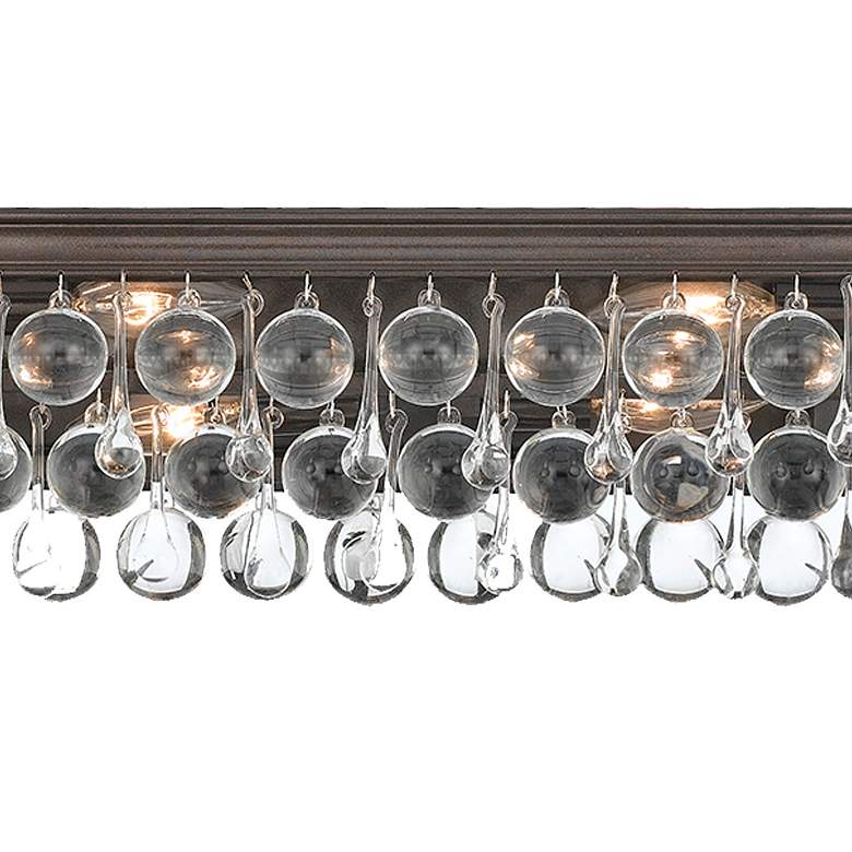 Image 4 Crystorama Calypso Bronze 33" Wide Crystal Bathroom Light more views