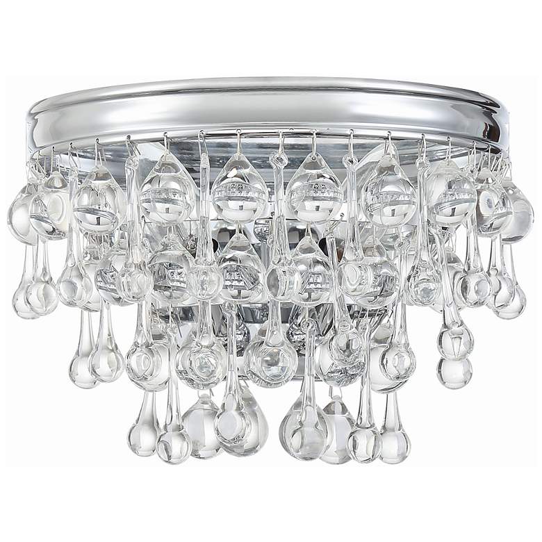 Image 1 Crystorama Calypso Chrome 10 1/2" Wide Crystal Wall Sconce