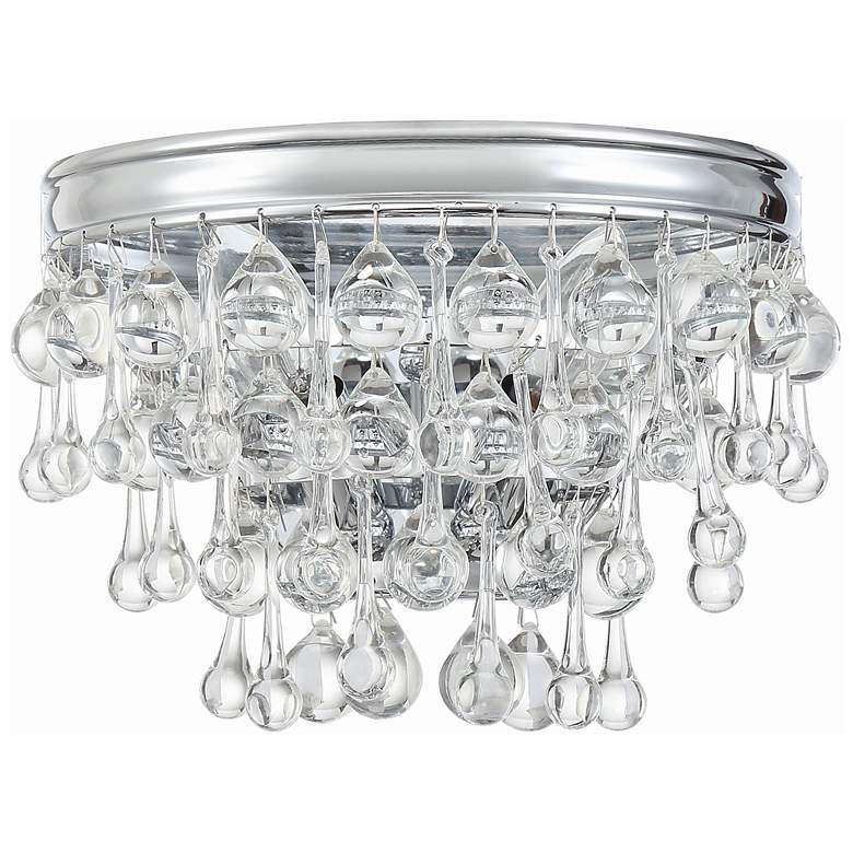 Image 1 Crystorama Calypso Chrome 10 1/2 inch Wide Crystal Wall Sconce