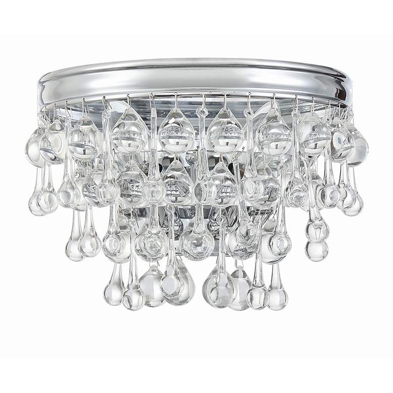 Image 2 Crystorama Calypso Chrome 10 1/2" Wide Crystal Wall Sconce more views