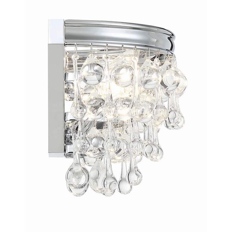 Image 3 Crystorama Calypso Chrome 10 1/2" Wide Crystal Wall Sconce more views