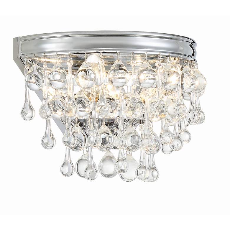 Image 4 Crystorama Calypso Chrome 10 1/2" Wide Crystal Wall Sconce more views