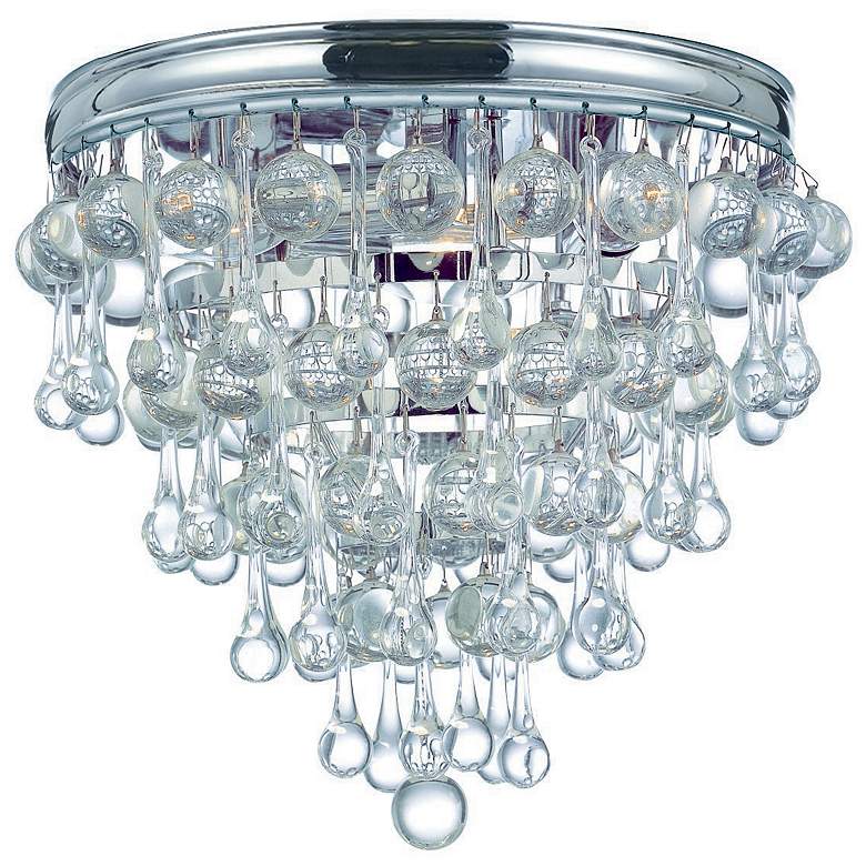 Image 2 Crystorama Calypso Chrome 10 inch Wide Crystal Ceiling Light