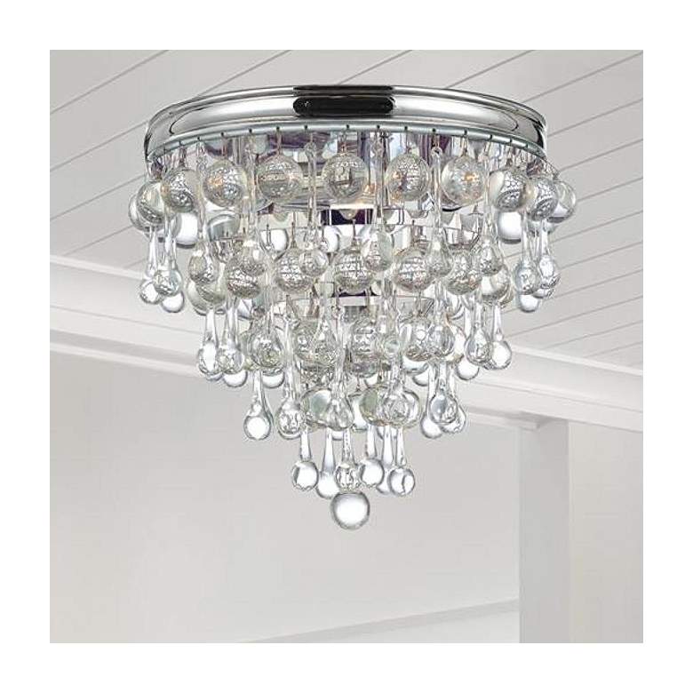 Image 1 Crystorama Calypso Chrome 10" Wide Crystal Ceiling Light
