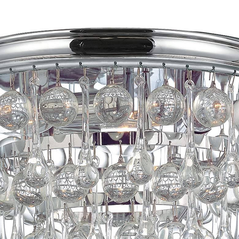 Image 4 Crystorama Calypso Chrome 10 inch Wide Crystal Ceiling Light more views