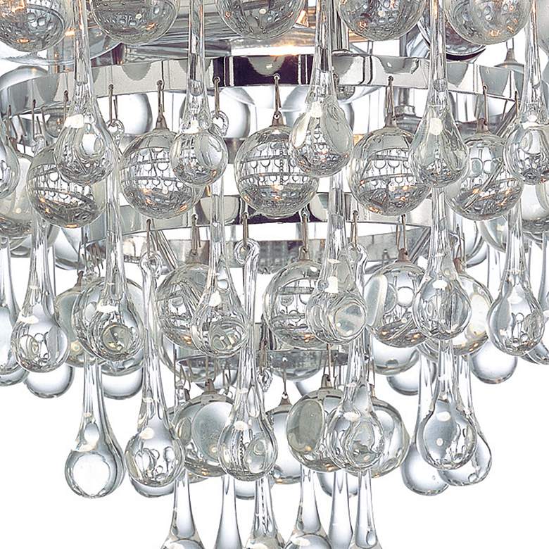 Image 5 Crystorama Calypso Chrome 10" Wide Crystal Ceiling Light more views