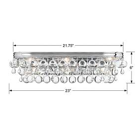 Image5 of Crystorama Calypso Chrome 23" Wide Crystal Bathroom Light more views