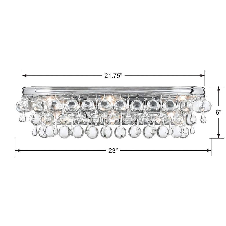Image 5 Crystorama Calypso Chrome 23" Wide Crystal Bathroom Light more views