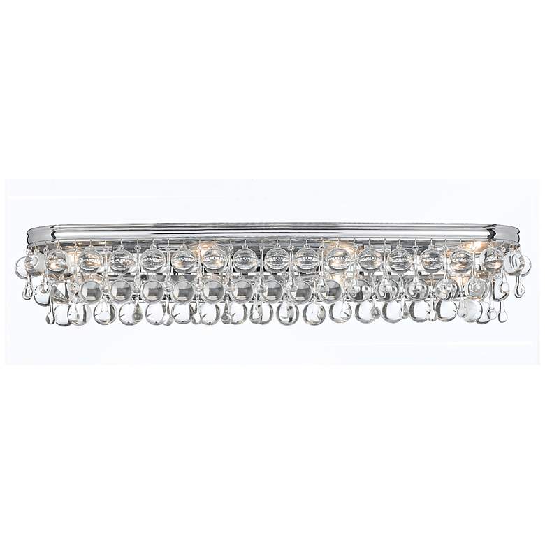 Image 1 Crystorama Calypso Chrome 33" Wide Crystal Bathroom Light