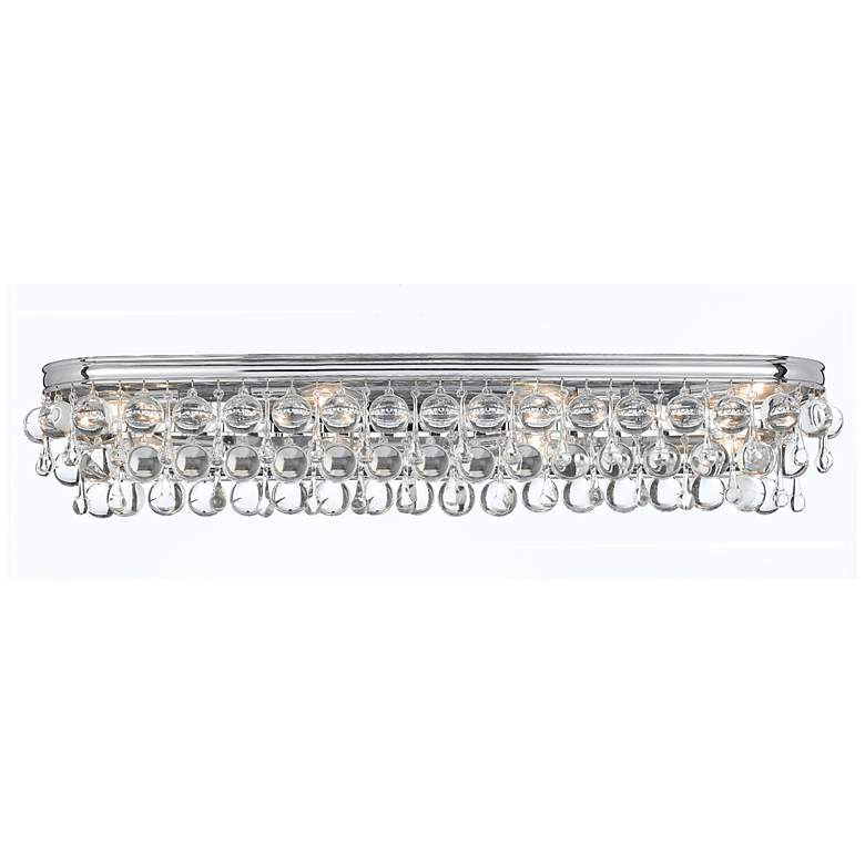 Image 1 Crystorama Calypso Chrome 33 inch Wide Crystal Bathroom Light