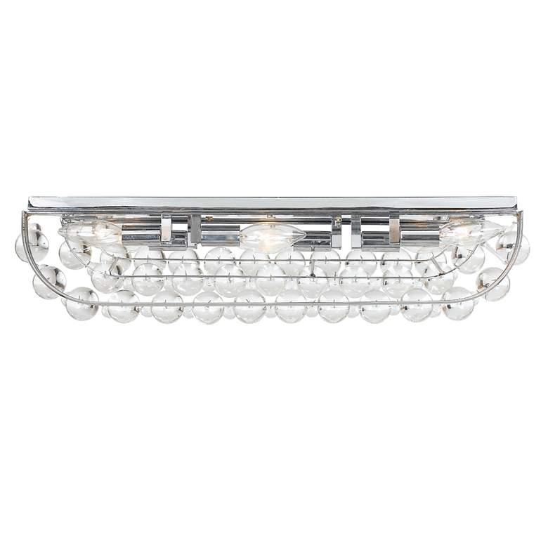 Image 2 Crystorama Calypso Chrome 33" Wide Crystal Bathroom Light more views