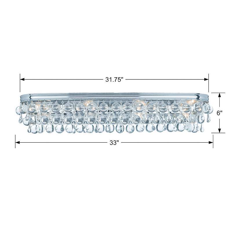Image 3 Crystorama Calypso Chrome 33" Wide Crystal Bathroom Light more views