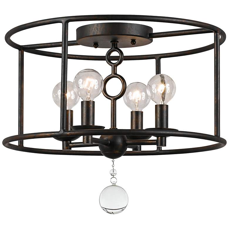 Image 2 Crystorama Cameron 15 inch Wide Bronze Ceiling Light