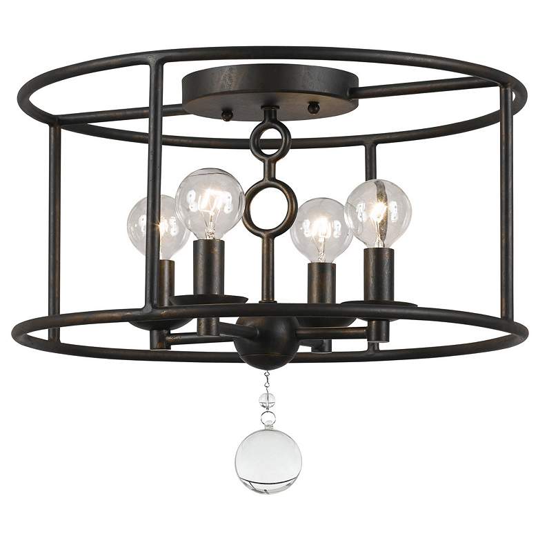 Image 2 Crystorama Cameron 15 inch Wide Bronze Ceiling Light