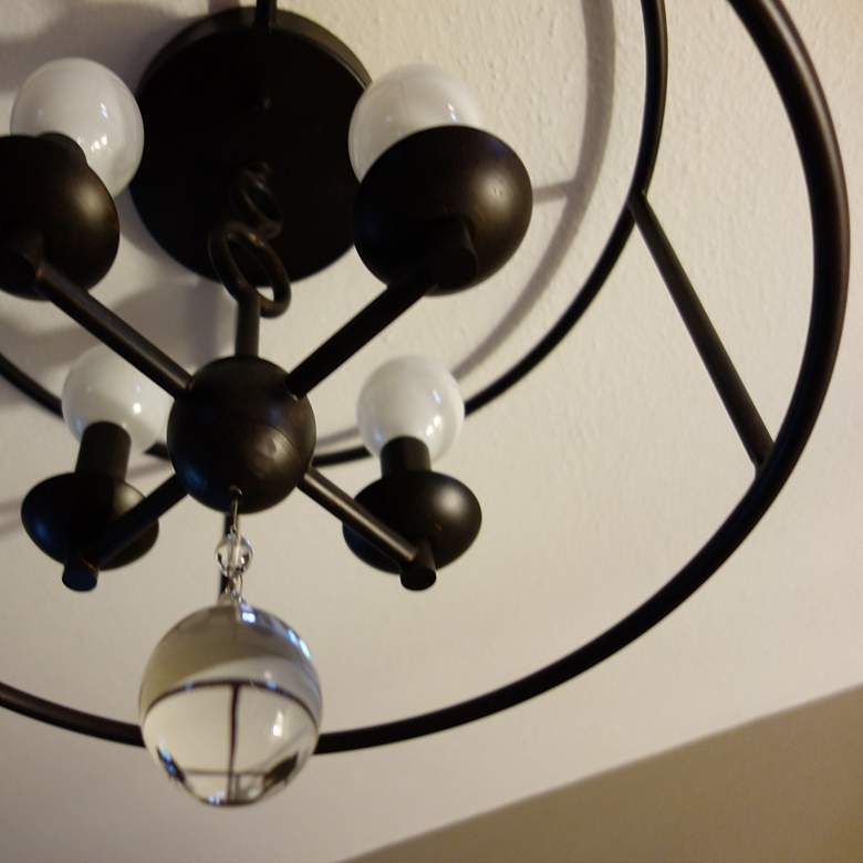 Image 3 Crystorama Cameron 15" Wide Bronze Ceiling Light more views