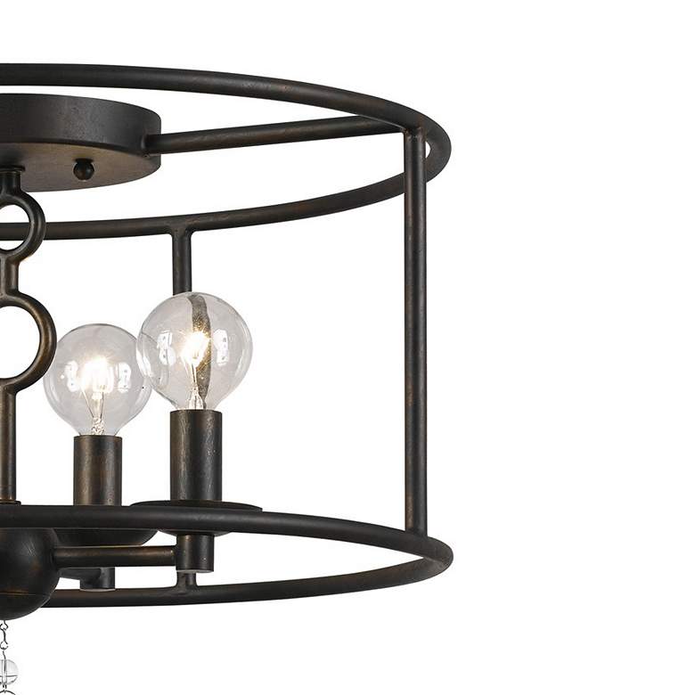 Image 4 Crystorama Cameron 15" Wide Bronze Ceiling Light more views