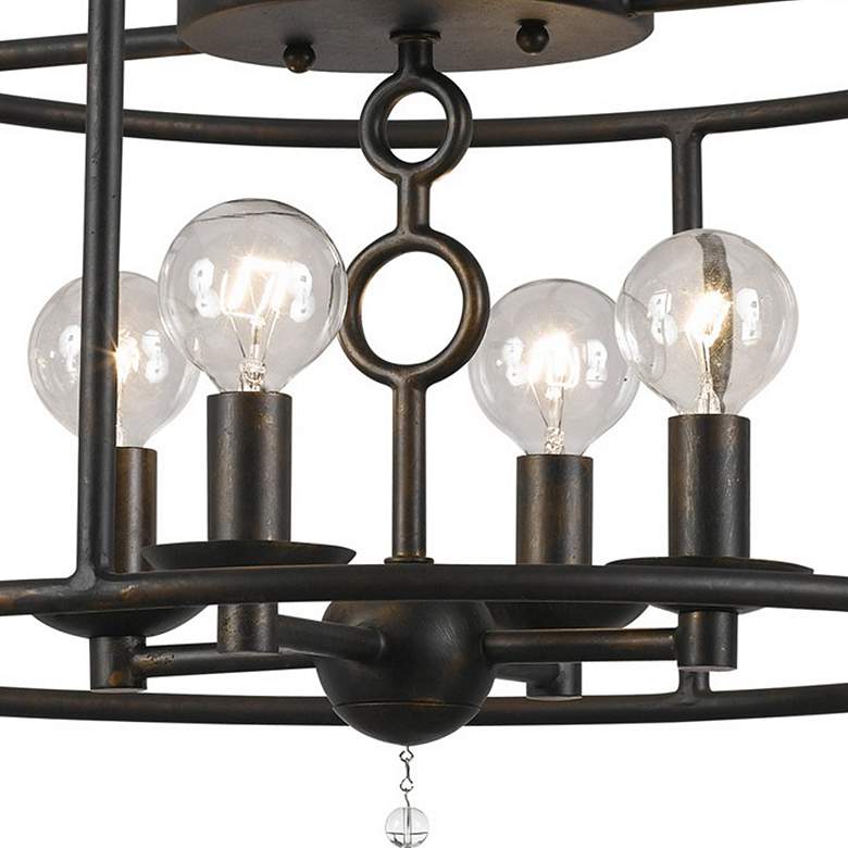 Image 5 Crystorama Cameron 15" Wide Bronze Ceiling Light more views
