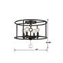 6_Crystorama Cameron 15" Wide Bronze Ceiling Light more views