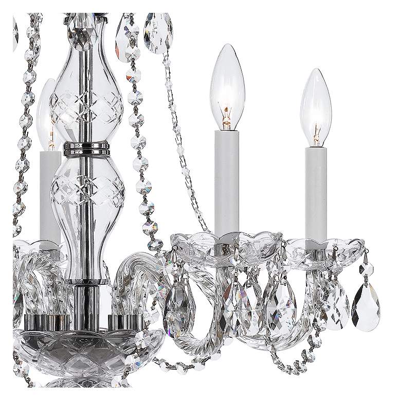 Image 3 Crystorama Candelabra 21" Chrome Traditional Crystal Chandelier more views
