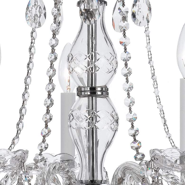 Image 4 Crystorama Candelabra 21" Chrome Traditional Crystal Chandelier more views