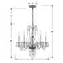 5_Crystorama Candelabra 21" Chrome Traditional Crystal Chandelier more views