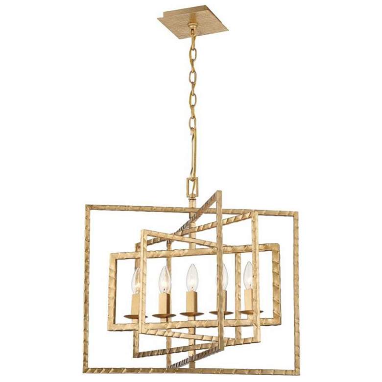 Image 2 Crystorama Capri 24" Wide Antique Gold 5-Light Chandelier