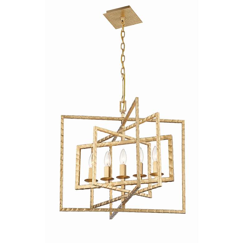 Image 3 Crystorama Capri 24" Wide Antique Gold 5-Light Chandelier more views